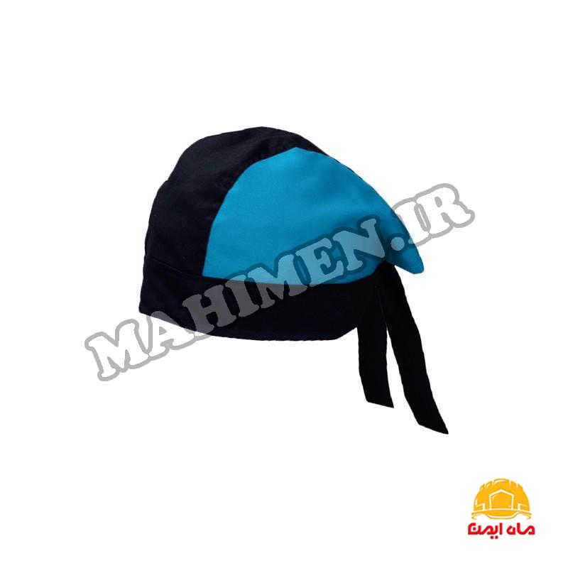 کلاه آشپزی مشکی آبی مدل ترکی