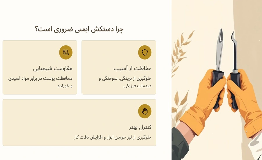 ضرورت استفاده از دستکشکار