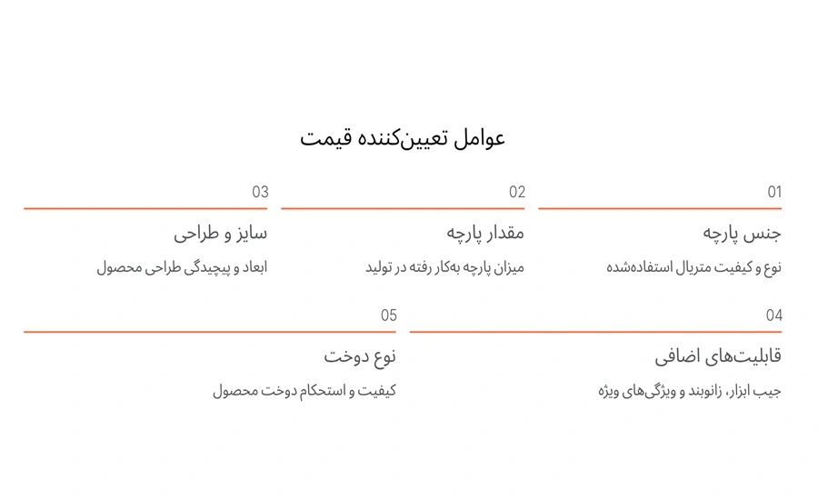 عوامل تعیین کننده قیمت شلوار کار